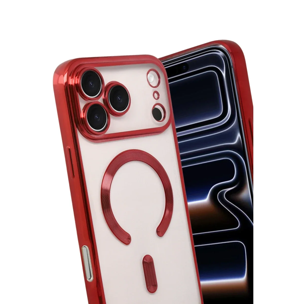 Apple iPhone 17 Pro Kross Magneticsafe Kapak - Kırmızı görsel 3