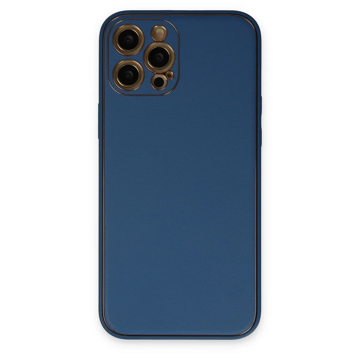 Apple iPhone 12 Pro Kılıf Coco Deri Silikon Kapak - Açık Mavi