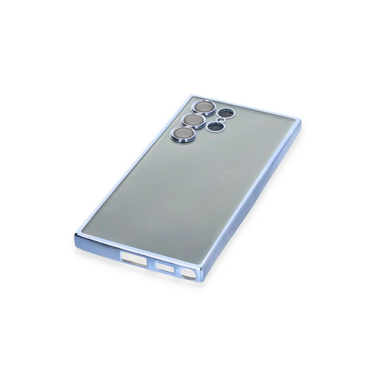 Samsung Galaxy S22 Ultra Kılıf Razer Lensli Silikon - Açık Mavi görsel 4