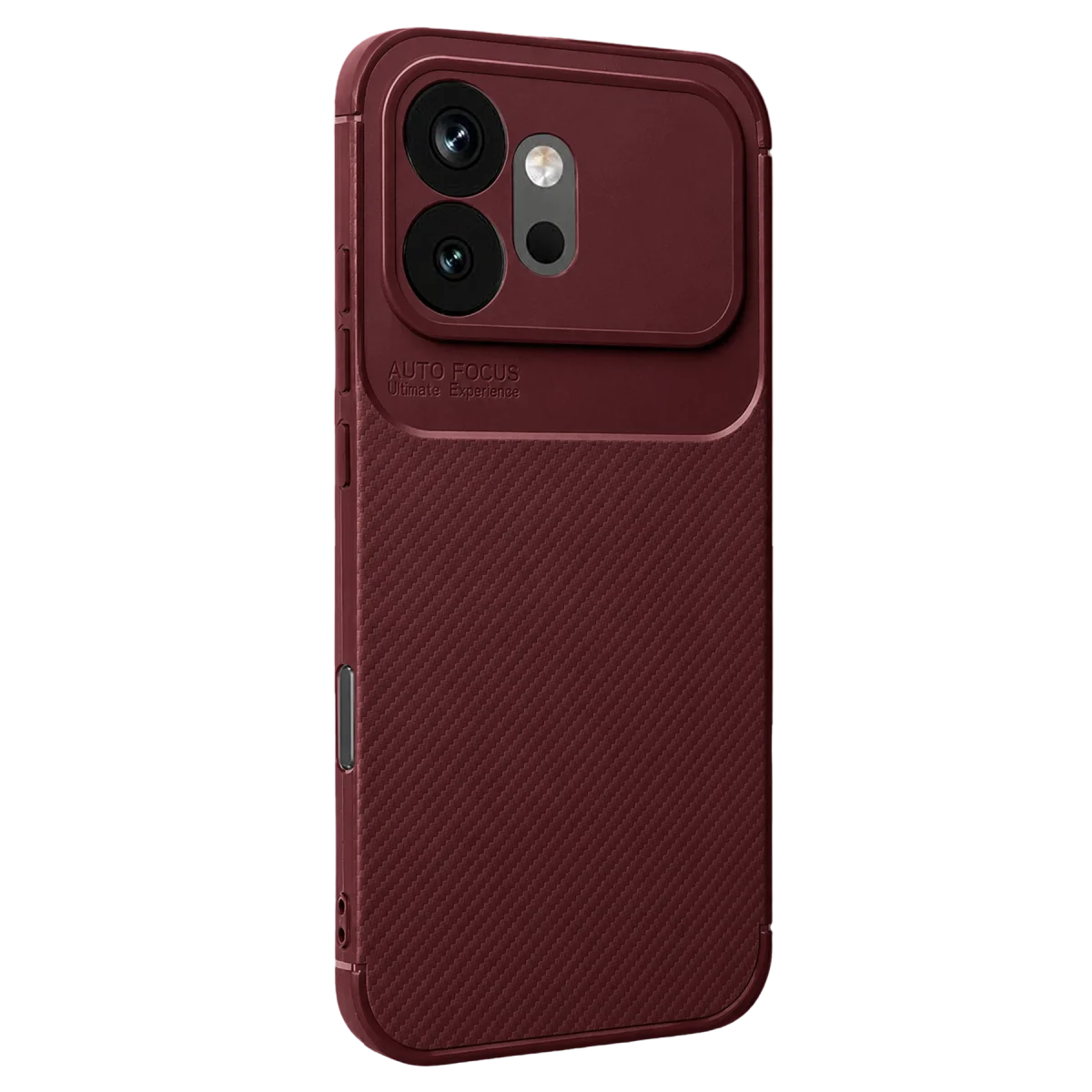 Huawei Honor 600 Auto Focus Karbon Kapak - Bordo