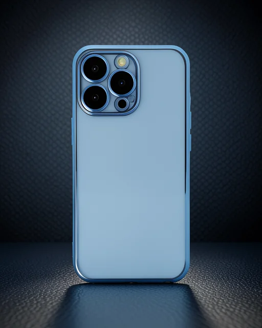 Apple İphone 13 Pro Max Kılıf Razer Lensli Silikon - Açık Mavi