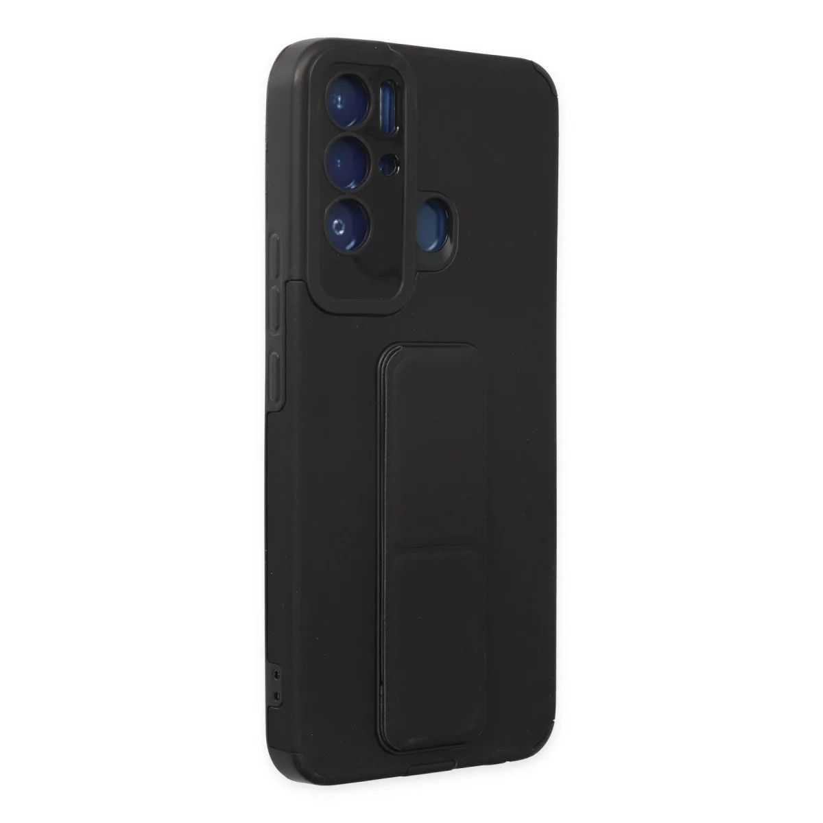 Tecno Pova Neo Kılıf Mega Standlı Silikon - Siyah görsel 2