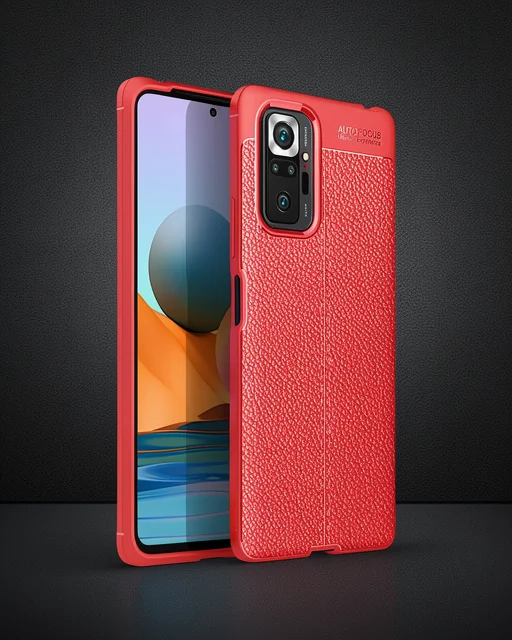 Xiaomi Redmi Note 10 Pro Kılıf Auto Focus Kapak - Kırmızı