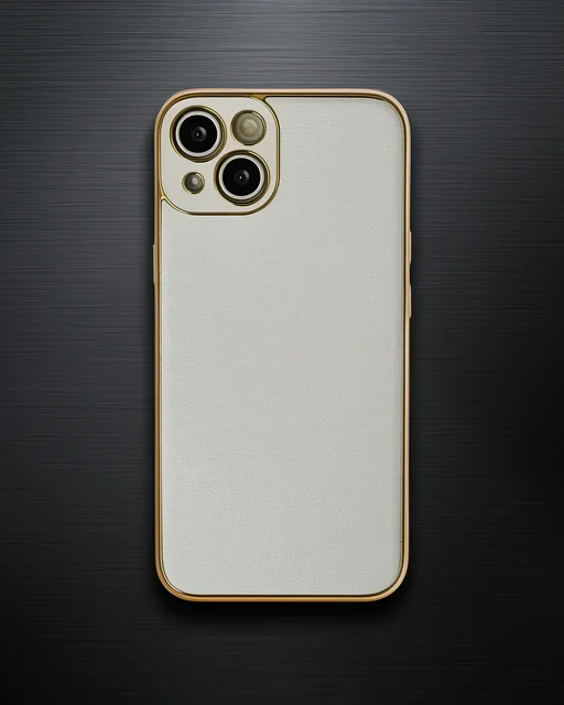 Apple İphone 14 Plus Kılıf Coco Deri Silikon Kapak - Gold