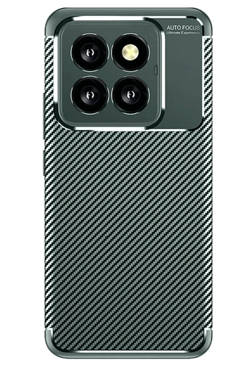Xiao 14T Pro Kılıf Auto Focus Karbon Kapak - Koyu Yeşil