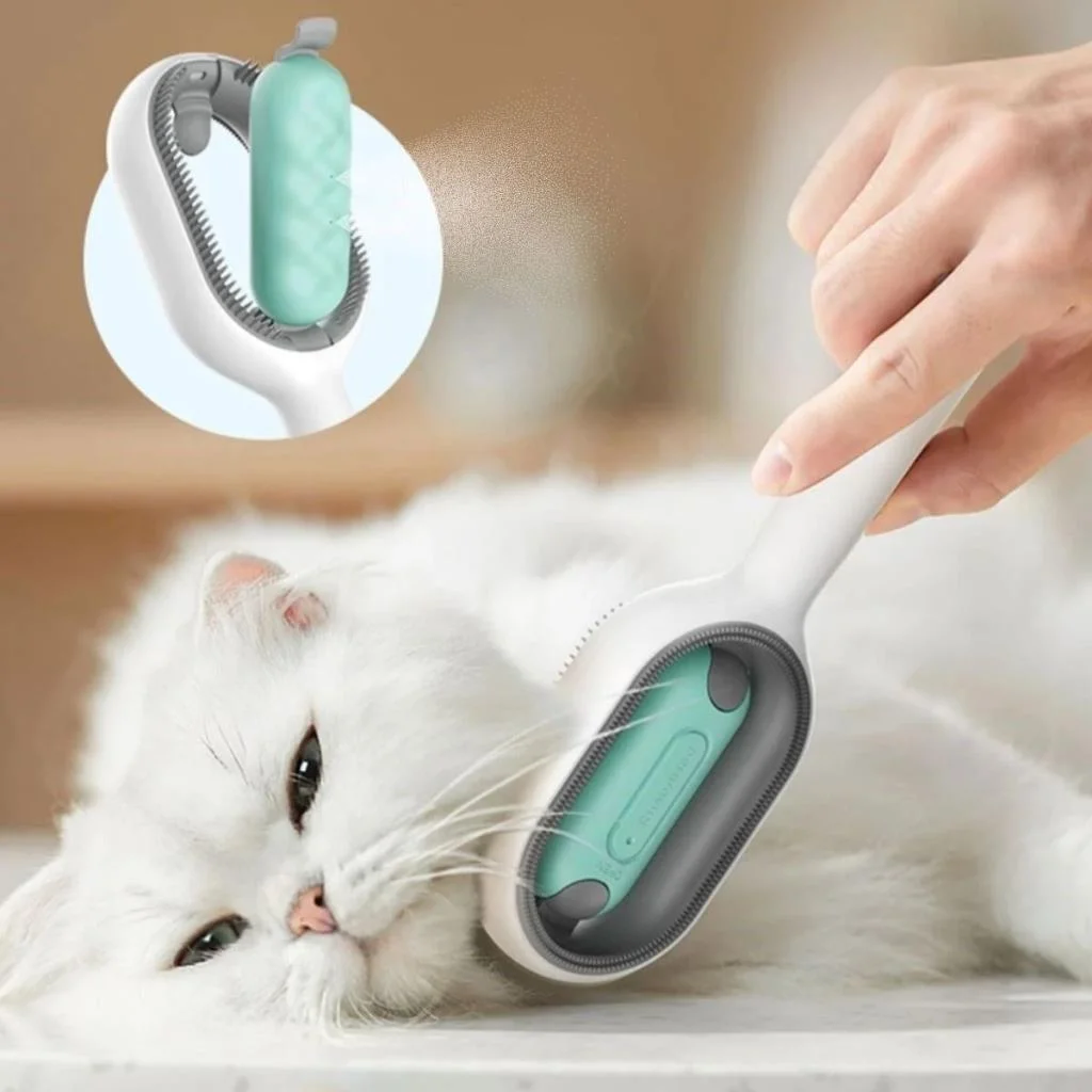 Su Hazneli Kedi ve Köpek Tüyü Toplamama Fırçası Su Hazneli Pet Tarağı - 1 Adet Stokta Olan Renk Gönderilir görsel 2