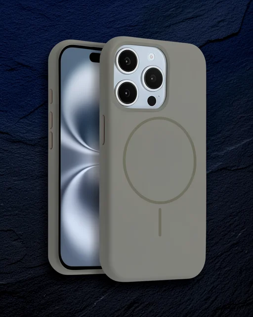 Joko Apple İphone 15 Pro Max Kılıf Jully Magsafe Kapak - Çöl Titanyum