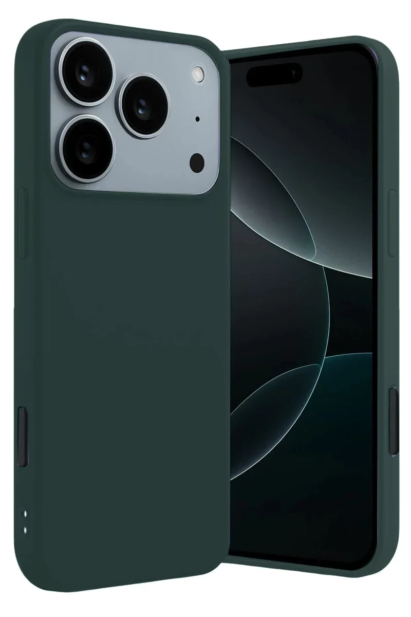 Apple iPhone 17 Pro First Silikon - Koyu Yeşil