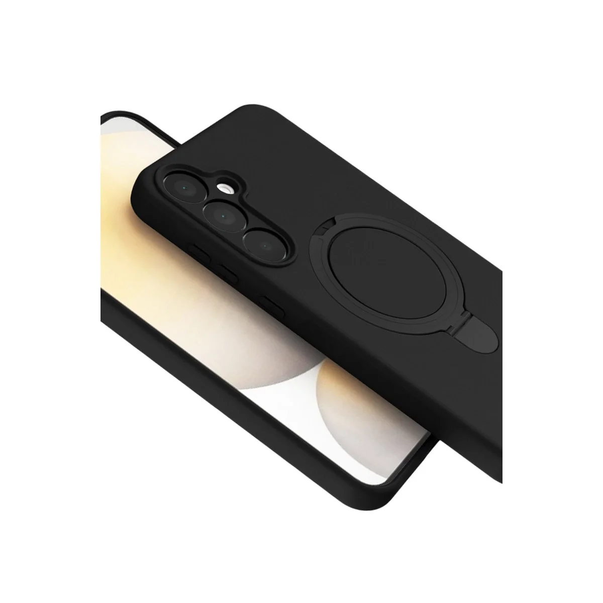 Samsung Galaxy A16 5g Regal Magsafe Standlı Kapak - Siyah görsel 5