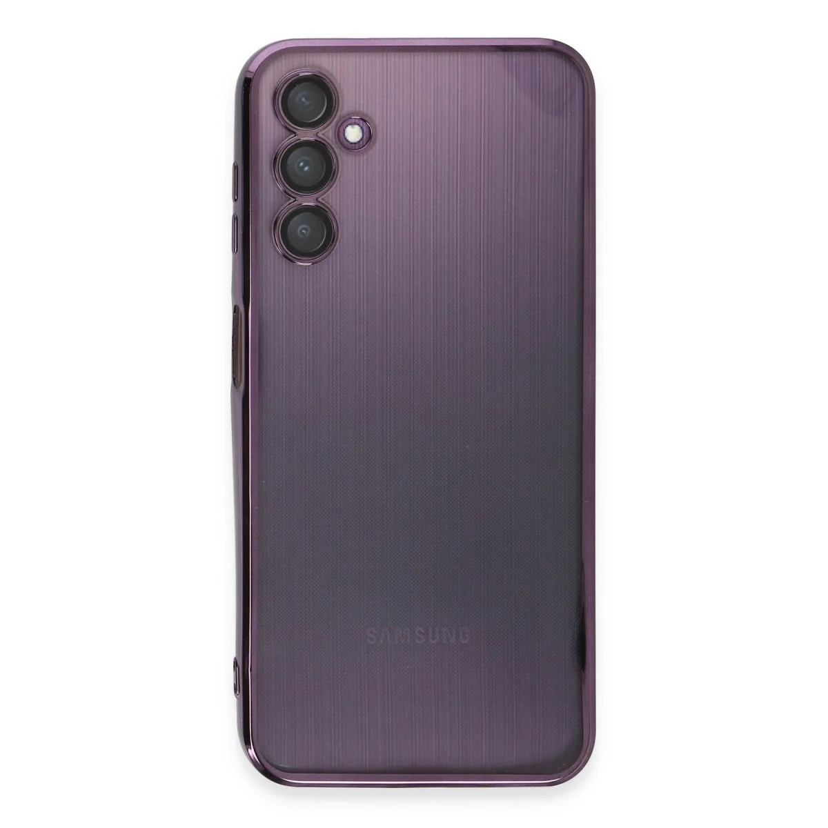 Samsung Galaxy A14 4g Kılıf Razer Lensli Silikon - Mor görsel 2