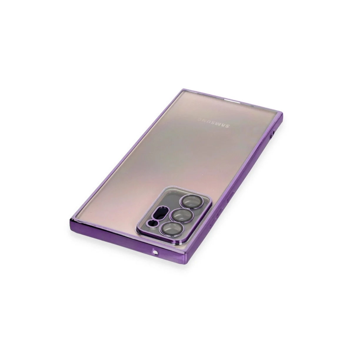Samsung Galaxy Note 20 Ultra Kılıf Razer Lensli Silikon - Mor görsel 3