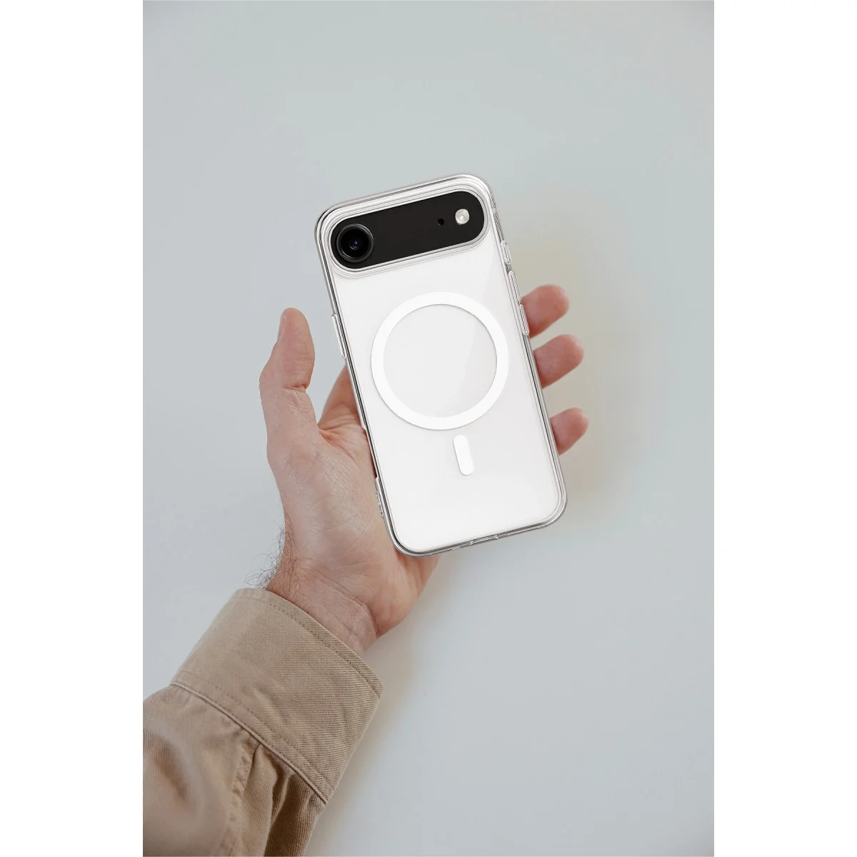 Apple İphone 17 Air Kılıf Magneticsafe Şeffaf Silikon - Şeffaf görsel 4