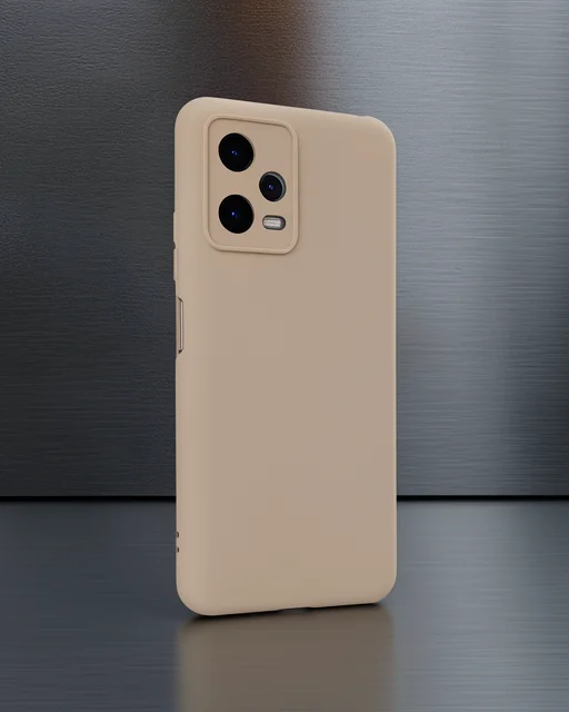 Xiaomi Redmi Note 12 5g Kılıf Nano İçi Kadife Silikon - Pudra