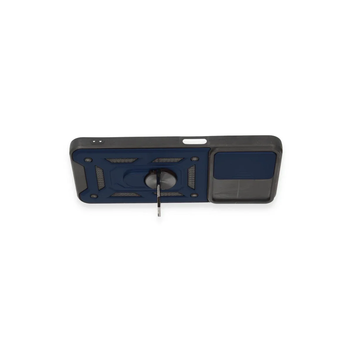 Realme C35 Kılıf Pars Lens Yüzüklü Silikon - Lacivert görsel 3