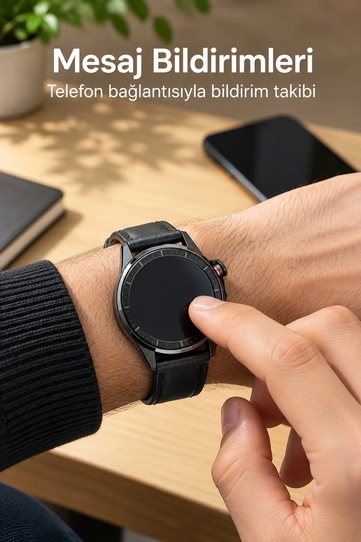 Adım Sayar Özellikli Dokunmatik Ekranlı Şarjlı Akıllı Saat görsel 3