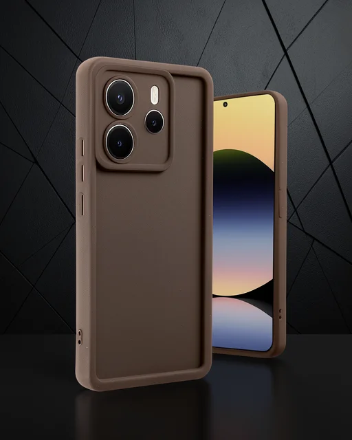 Xiaomi Redmi Note 14 4g Kılıf Viera Silikon - Kahverengi