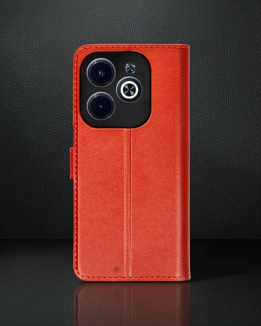İnfinix Hot 40 Kılıf Trend S Plus Kapaklı Kılıf - Kırmızı