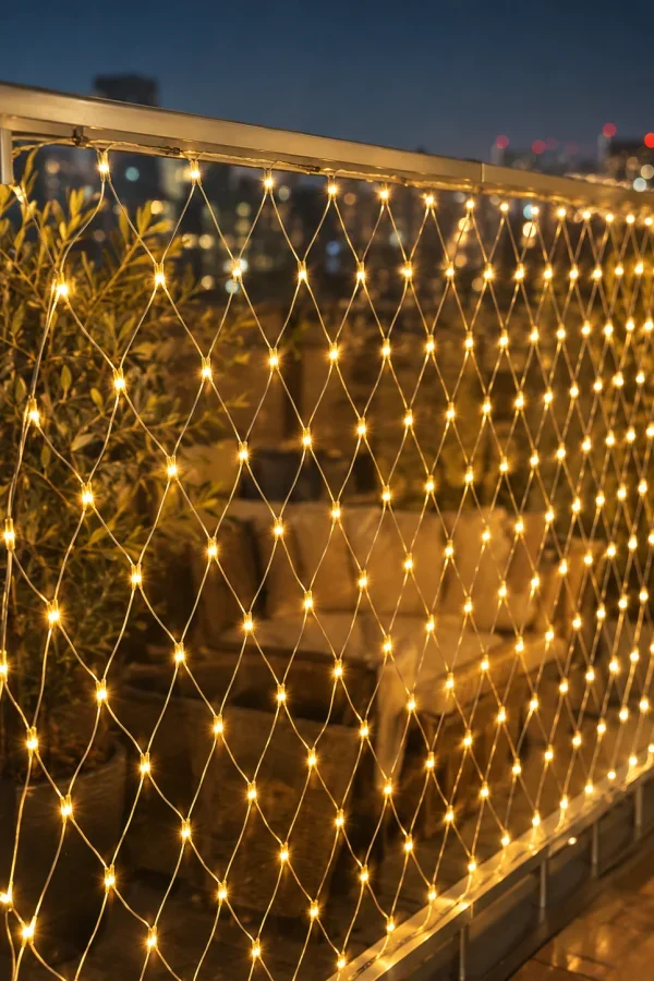 LED File Işık Dekoratif Ağ LED Aydınlatma İç Mekan Balkon Bahçe Süsü Yeni Nesil görsel 2
