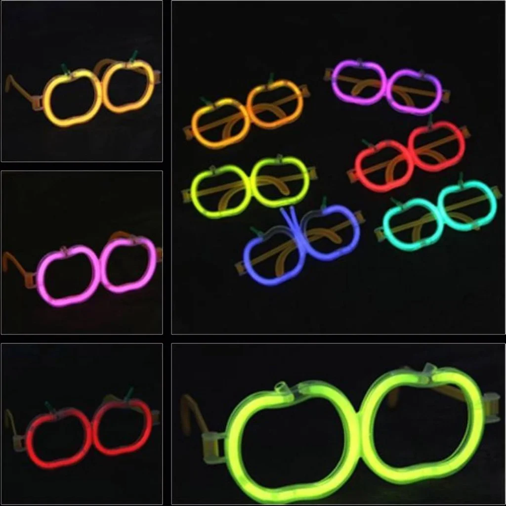 Glow Stick Elma Gözlük - Glow Partisi Gözlüğü - Glow Stick Gözlük 12 Adet görsel 5