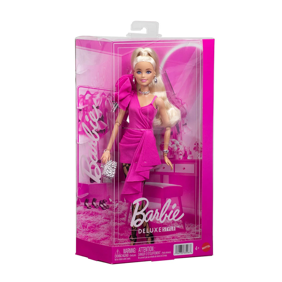 JJN73 Barbie DELUXE STYLE - Pembe Parlak Elbise görsel 6