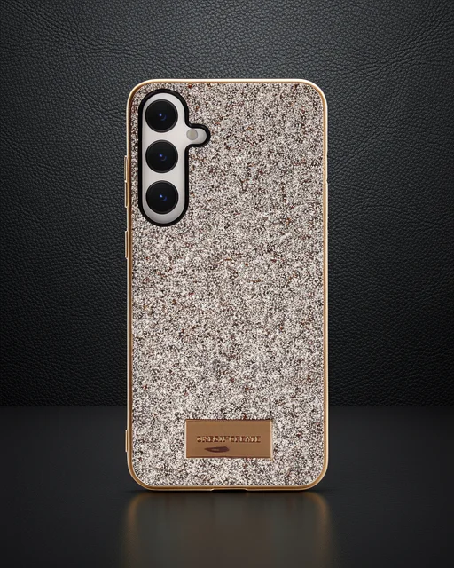 Onegif Samsung Galaxy A55 5g Bright Simli Kapak - Gold