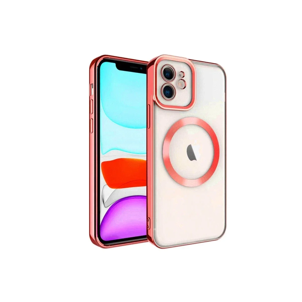 Apple iPhone 11 Kılıf Kross Magneticsafe Kapak - Kırmızı görsel 2