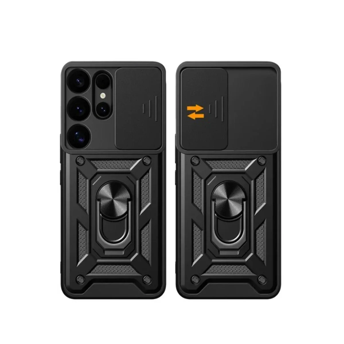 Samsung Galaxy S25 Ultra Kılıf Pars Lens Yüzüklü Silikon - Yeşil görsel 2