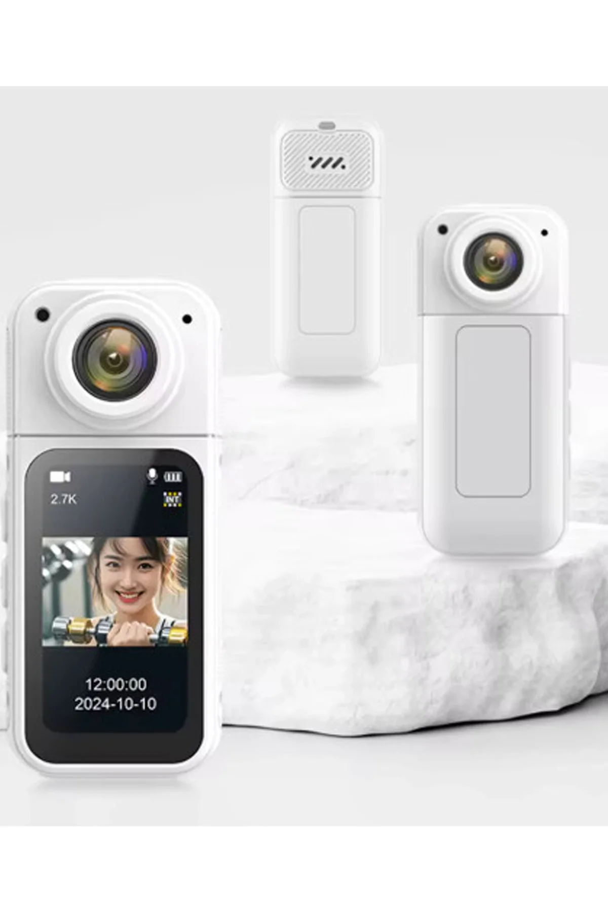 S70 Mıknatıslı Yaka Kamerası Hd Kalite, 30 Fps, Kolay Bağlantı, Boyun Askısı 2.7K siyah görsel 3