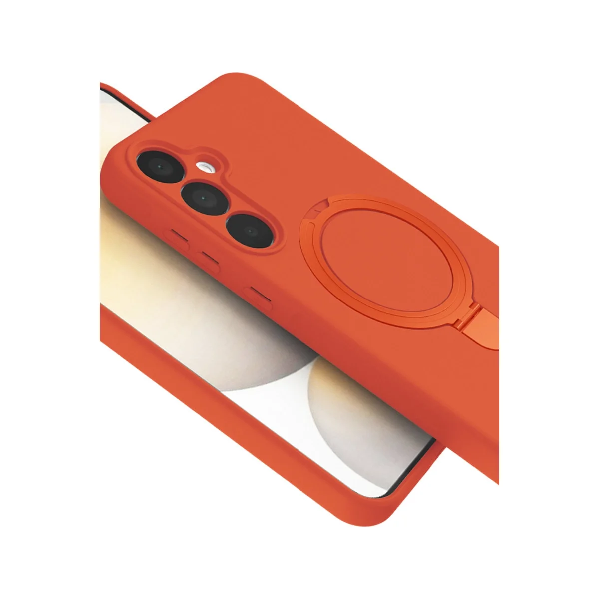 Samsung Galaxy A25 5g Regal Magsafe Standlı Kapak - Turuncu görsel 4