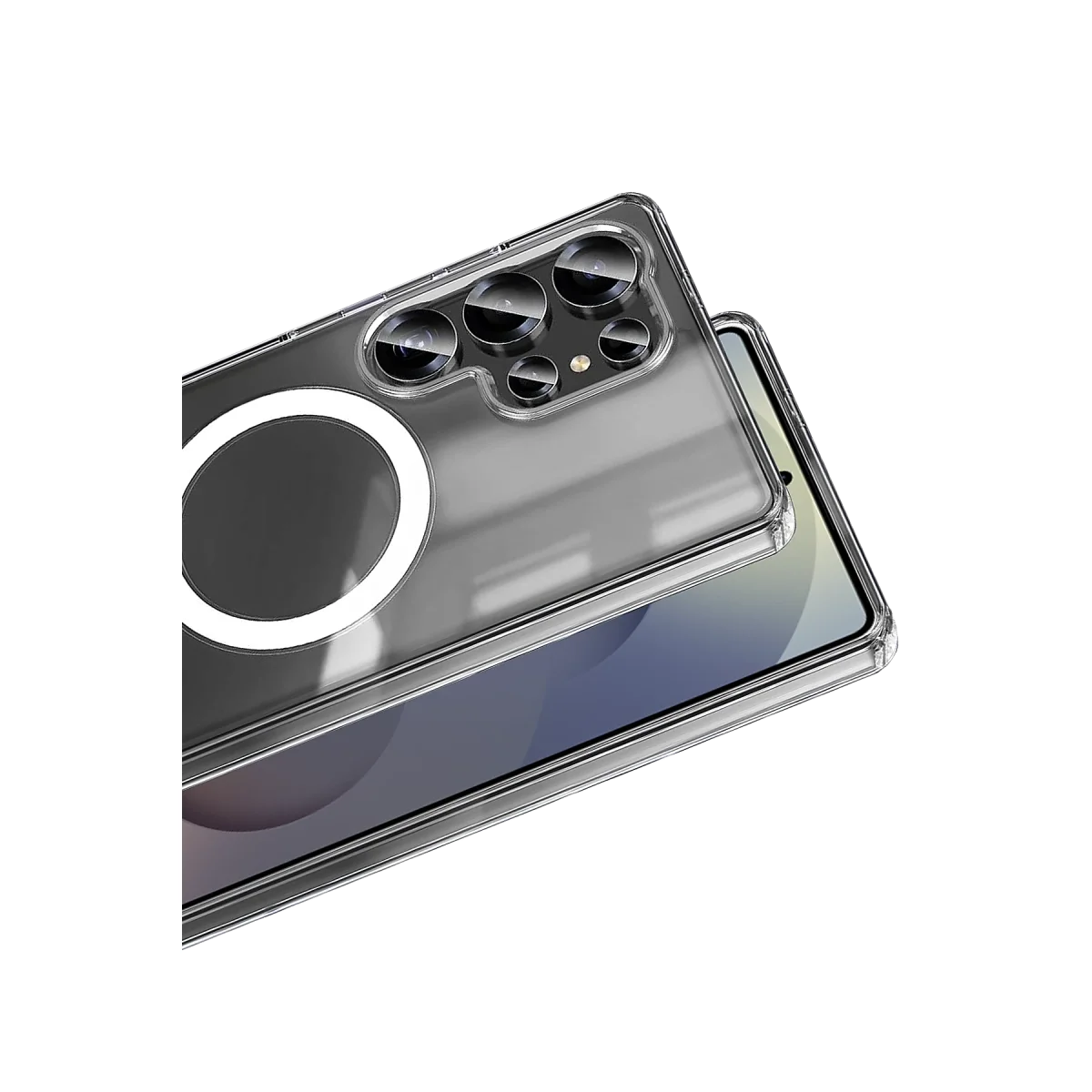 Samsung Galaxy S26 Ultra Magneticsafe Şeffaf Silikon - Şeffaf görsel 2