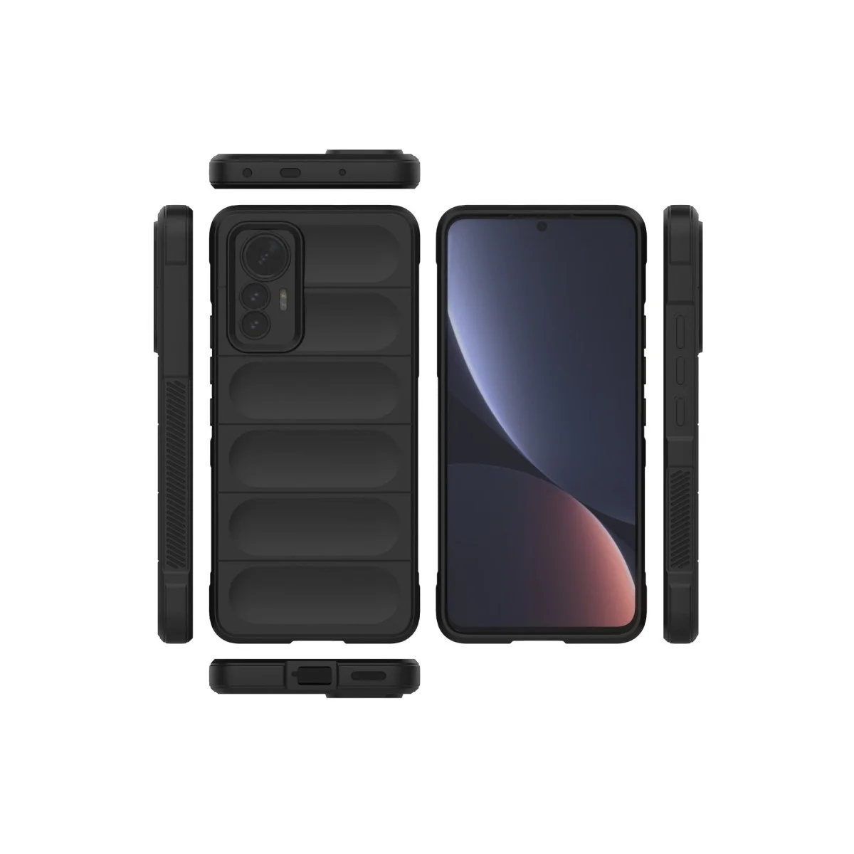 Xiao 12 Lite Kılıf Optimum Silikon - Siyah görsel 3