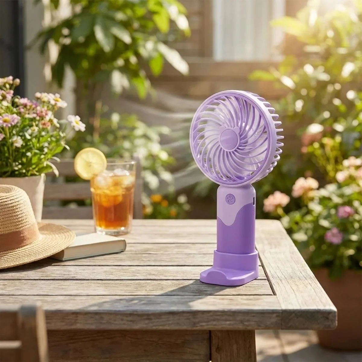 3 Kademeli Masaüstü ve El Fanı – Telefon Tutuculu, 3 Farklı Değiştirilebilir Halka Tasarımlı ni Fan MZL37A