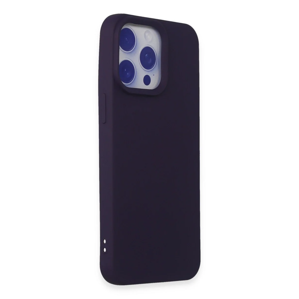 Apple İphone 15 Pro Max Kılıf Nano İçi Kadife Silikon - Mor görsel 2