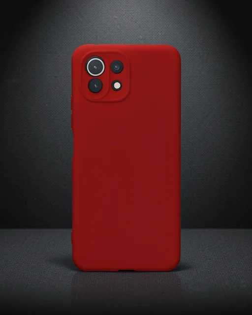 Xiaomi Mi 11 Lite Kılıf Nano İçi Kadife Silikon - Kırmızı