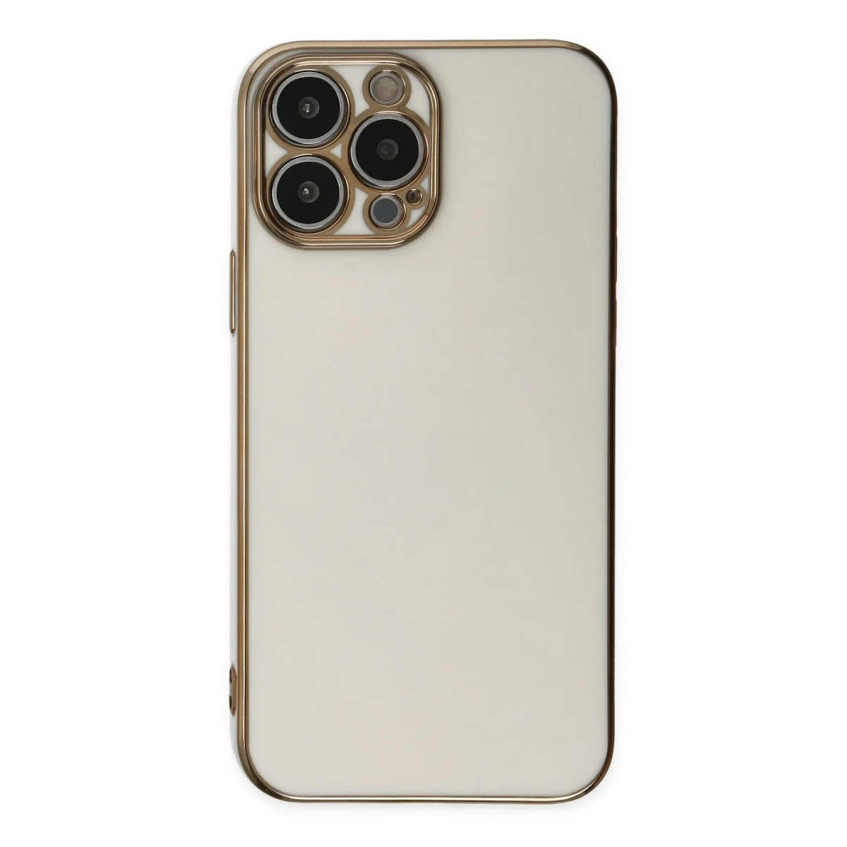 Apple İphone 14 Pro Max Kılıf Volet Silikon - Beyaz görsel 2