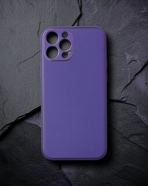 Apple İphone 12 Pro Kılıf Coco Deri Silikon Kapak - Mor