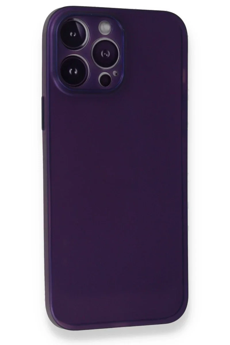 Apple iPhone 14 Pro Max Kılıf PP Ultra İnce Kapak - Mor görsel 3