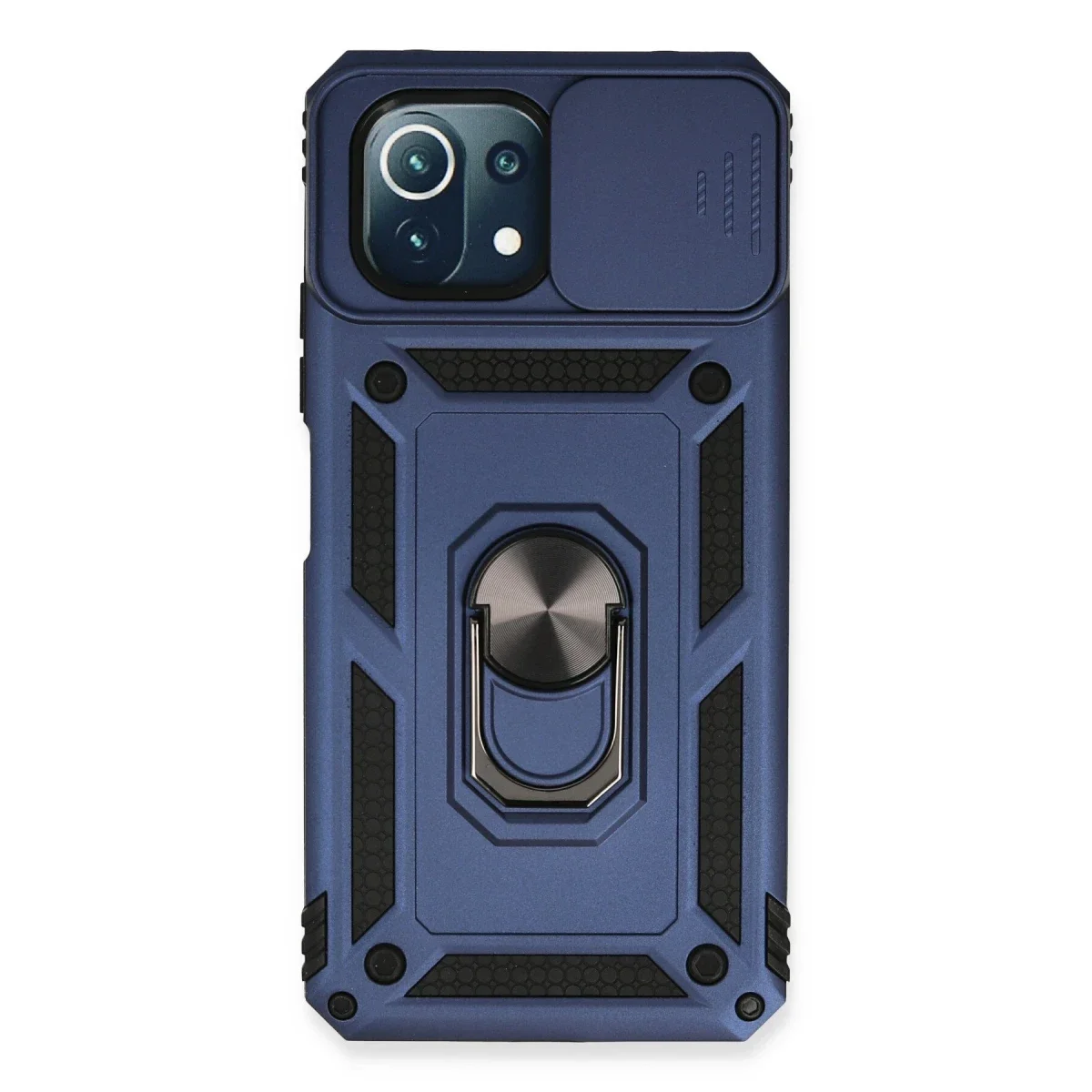 Xiaomi Mİ 11 Lite Kılıf Pars Lens Yüzüklü Silikon - Lacivert