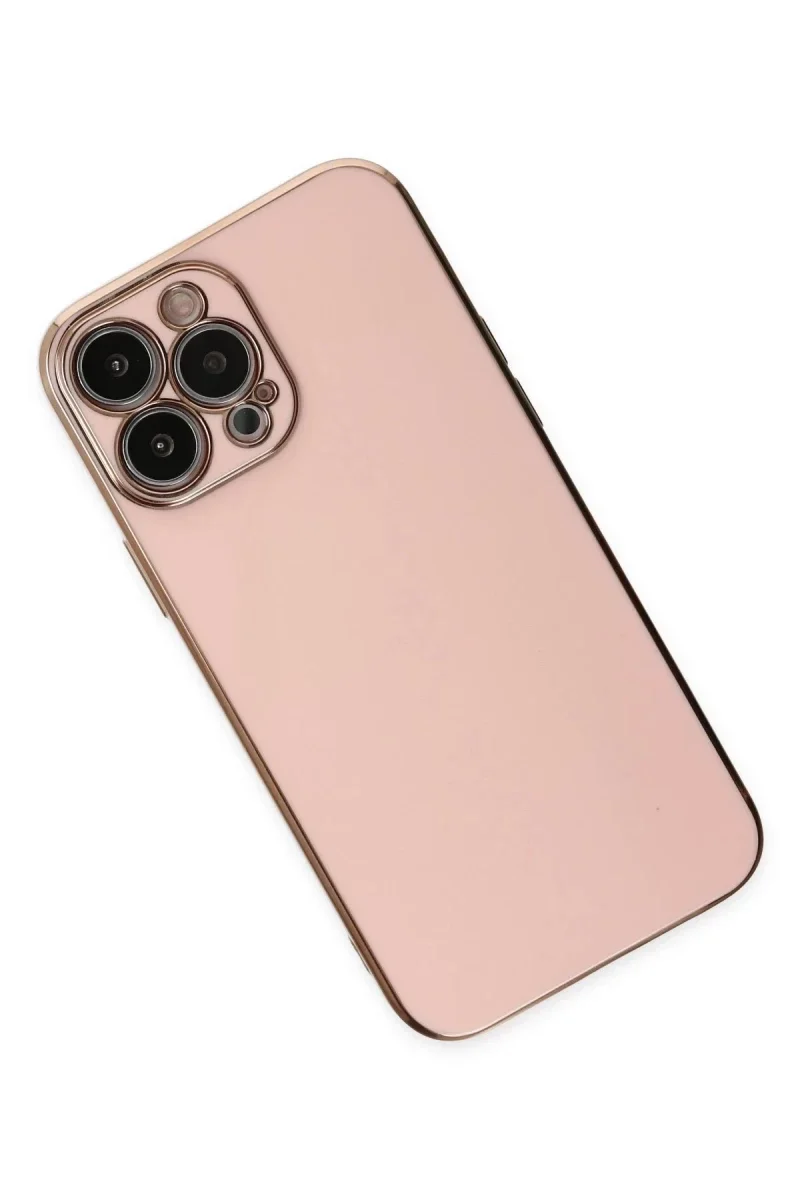 Apple iPhone 15 Pro Max Kılıf Volet Silikon - Pembe görsel 2