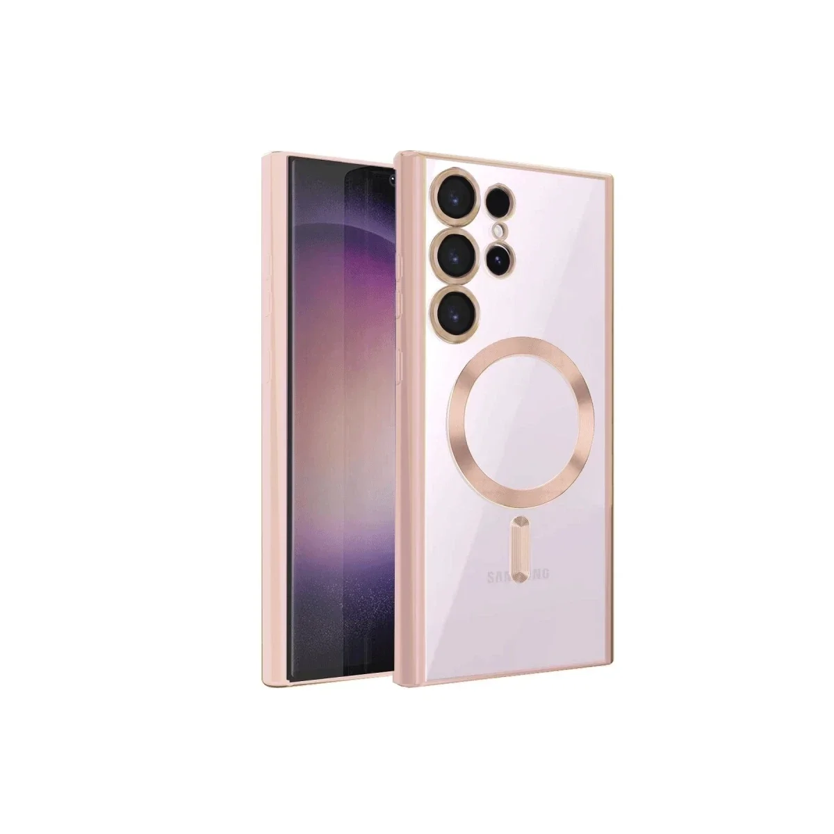 Samsung Galaxy S24 Ultra Kılıf Kross Magneticsafe Kapak - Rose görsel 2
