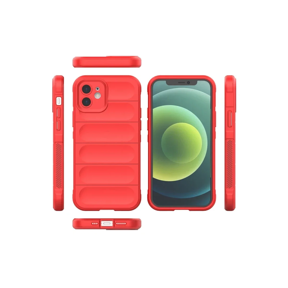 Apple iPhone 12 Kılıf Optimum Silikon - Kırmızı görsel 3
