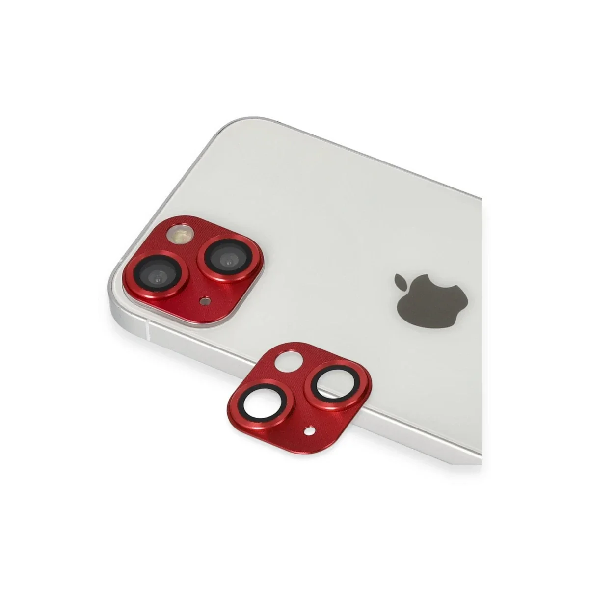 Apple iPhone 13 Pers Alüminyum Kamera Lens - Kırmızı