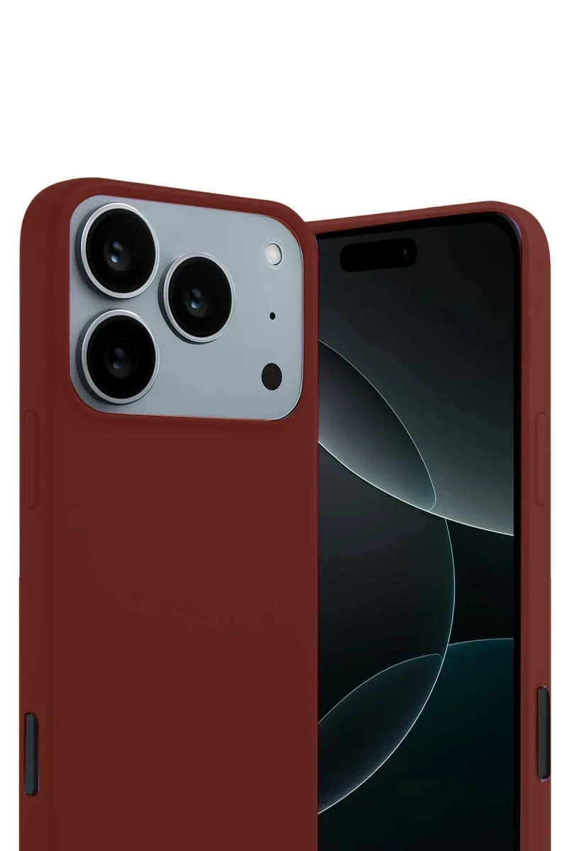 Apple iPhone 17 Pro Max First Silikon - Bordo görsel 2