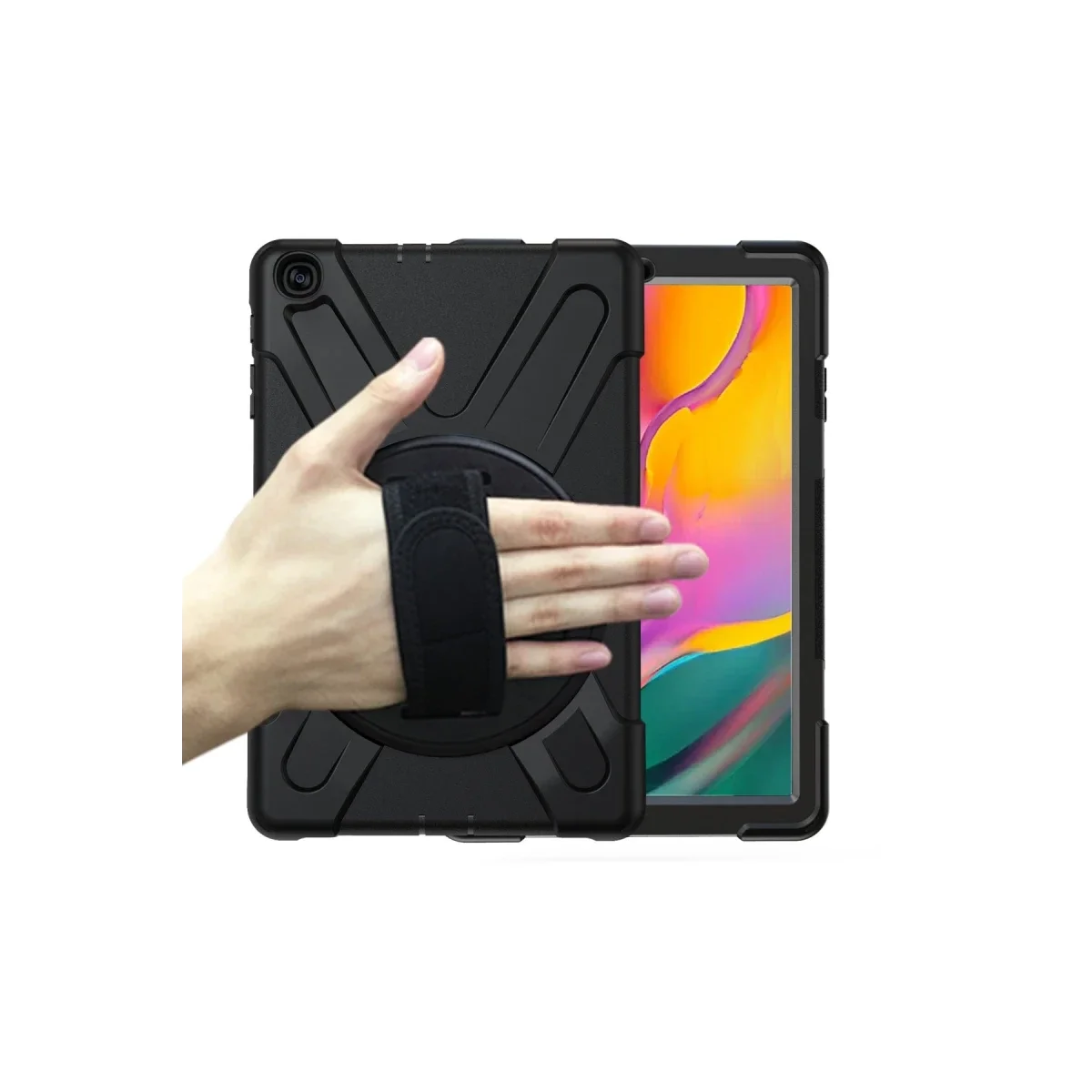 Samsung Galaxy T510 Tab A 10.1 Kılıf Amazing Tablet Kapak - Siyah görsel 3