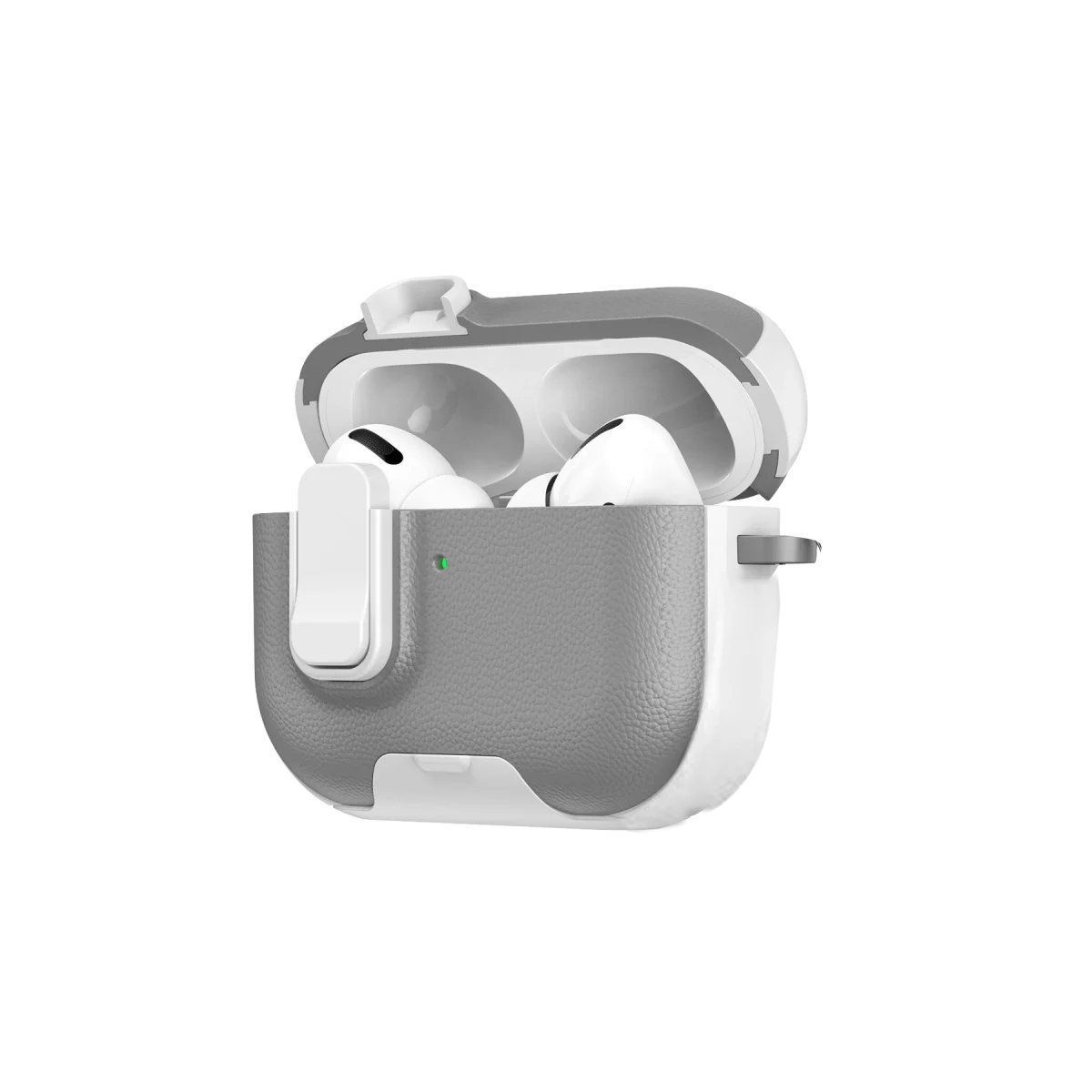 Apple Airpods Pro 3 (3.nesil) Rova Deri Kılıf - Beyaz görsel 2