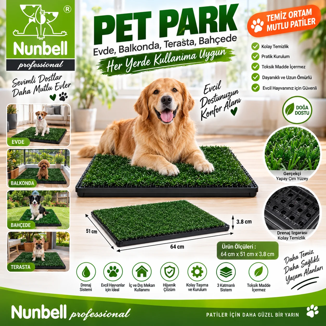 Nunbell Pet Park Köpek Tuvaleti