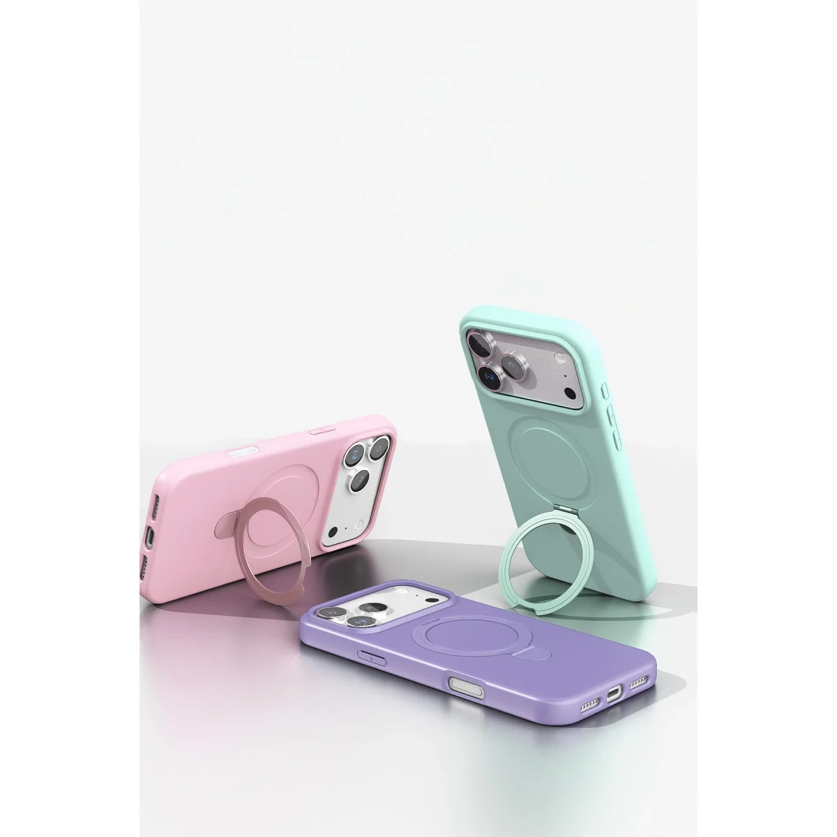 Apple İphone 17 Pro Max Regal Magsafe Standlı Kapak - Çöl Titanyum görsel 6