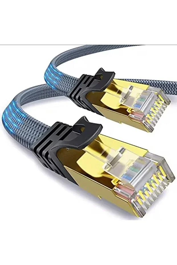 Cat 8 LAN Kablosu –Ethernet Kablosu Örgü Kaplama, Yüksek Hızlı (3 METRE) görsel 4