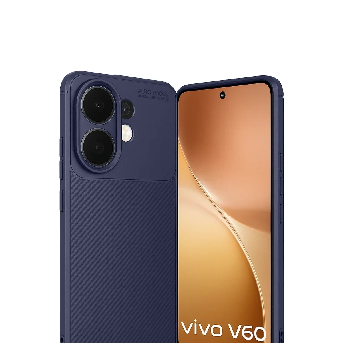 Vivo V60 5G Auto Focus Karbon Kapak - Lacivert görsel 2