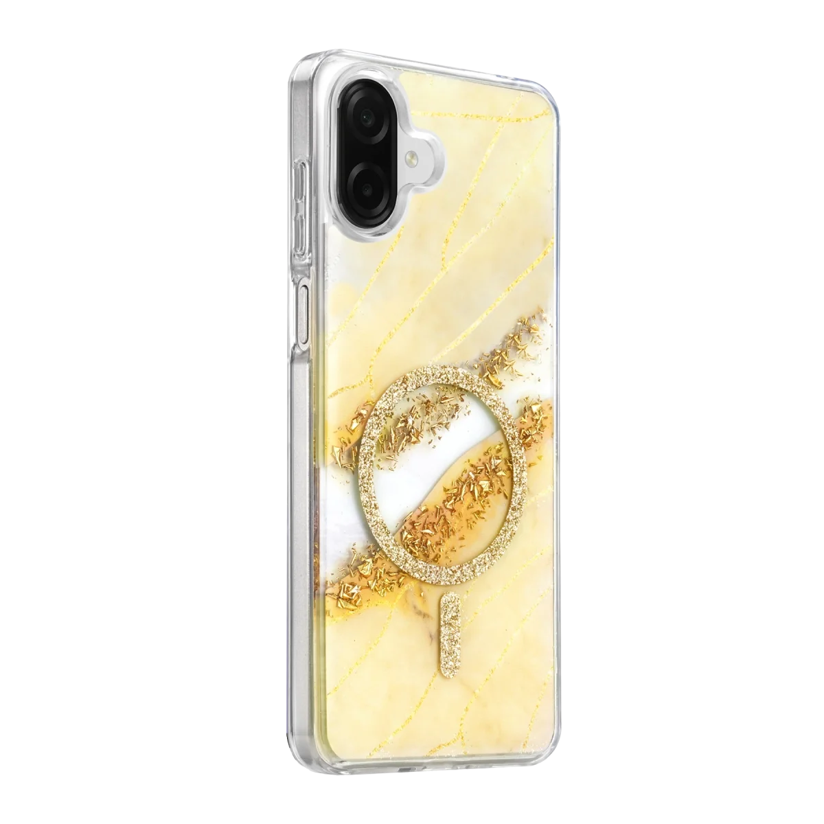 Onegif Samsung Galaxy A07 4g Lotus Simli Magsafe Kapak - Gümüş görsel 2